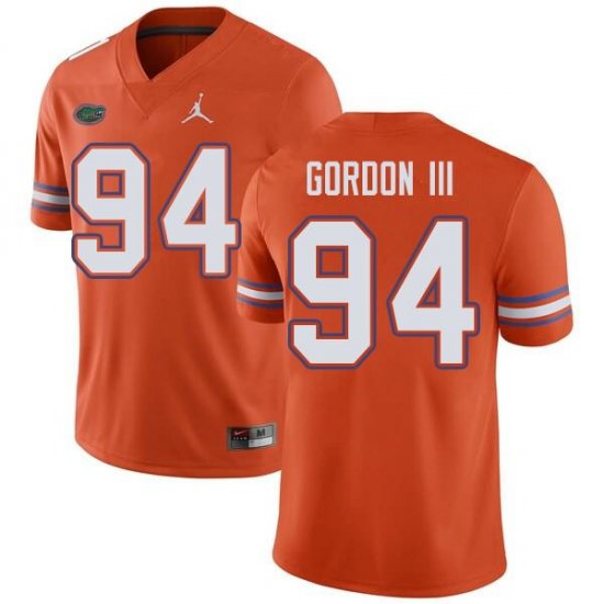 Men's Florida Gators #94 Moses Gordon III NCAA Jordan Brand Orange Authentic Stitched College Football Jersey EAV1362OK